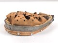 Teil eines Stahlhelm Innenfutter Wehrmacht. Zusammengebastelt, das Leder Original