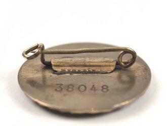 Goldenes Ehrenzeichen der NSDAP, große Ausführung 30mm, Hersteller Deschler & Sohn München" Getragenes Stück in gutem Gesamtzustand, Verleihungsnummer 38048