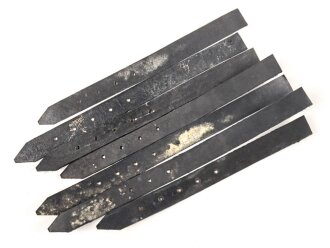 Sieben Lederriemen Wehrmacht, Breite je 2cm, Länge...