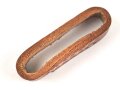 Schieber für ein Zweidornkoppel, braunes Leder, Innenmaß 55mm