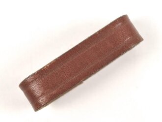 Schieber für ein Zweidornkoppel, braunes Leder, Innenmaß 44mm