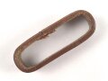 Schieber für ein Zweidornkoppel, braunes Leder, Innenmaß 44mm