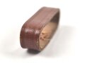 Schieber für ein Zweidornkoppel, braunes Leder, Innenmaß 44mm