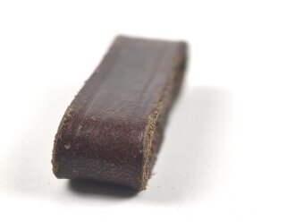 Schieber für ein Zweidornkoppel, braunes Leder, Innenmaß 46mm