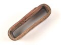 Schieber für ein Zweidornkoppel oder Trageriemen, braunes Leder, Innenmaß 41mm