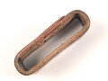 Schieber für ein Zweidornkoppel oder Trageriemen, braunes Leder, Innenmaß 41mm