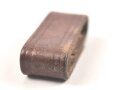 Schieber für ein Zweidornkoppel oder Trageriemen, braunes Leder, Innenmaß 41mm