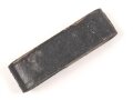 Schieber für ein Zweidornkoppel, schwarzes Leder, Innenmaß 47mm