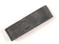 Schieber für ein Zweidornkoppel, schwarzes Leder, Innenmaß 47mm