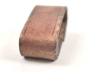 Schieber für einenTrageriemen der Wehrmacht, braunes Leder, Innenmaß 35mm