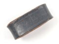 Schieber für einenTrageriemen der Wehrmacht, schwarzes Leder, Innenmaß 32mm