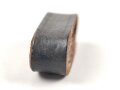Schieber für einenTrageriemen der Wehrmacht, schwarzes Leder, Innenmaß 32mm