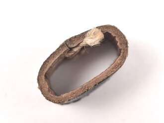 Schieber für einenTrageriemen der Wehrmacht, schwarzes Leder, Innenmaß 20mm