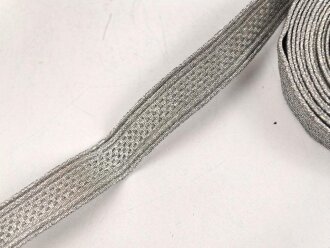 Luftwaffe, silberne Litze für Unteroffiziere. Breite 10mm, Gesamtlänge 210cm