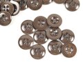 Kunstharzknopf braun.  Durchmesser 14,5 mm. Sie erhalten zehn ( 10 ) Stück