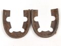 Paar Absatzeisen für Marschstiefel der Wehrmacht. Breite an der offenen Seite außen gemessen 71mm