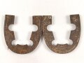 Paar Absatzeisen für Marschstiefel der Wehrmacht. Breite an der offenen Seite außen gemessen 71mm