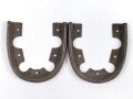 Paar Absatzeisen für Marschstiefel der Wehrmacht. Breite an der offenen Seite außen gemessen 77mm