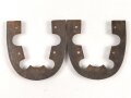 Paar Absatzeisen für Marschstiefel der Wehrmacht. Breite an der offenen Seite außen gemessen 77mm