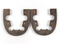 Paar Absatzeisen für Marschstiefel der Wehrmacht. Breite an der offenen Seite außen gemessen 77mm