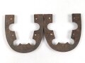 Paar Absatzeisen für Marschstiefel der Wehrmacht. Breite an der offenen Seite außen gemessen 77mm