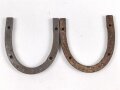Paar Absatzeisen für Marschstiefel der Wehrmacht. Breite an der offenen Seite außen gemessen 77mm