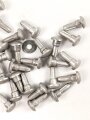 Konvolut Aluminiumbeschläge für Ausrüstung der Wehrmacht. Länge je 16mm, Kopfdurchmesser 9mm