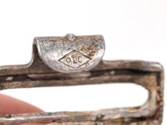 Ersatzteil für einen Koppelriemen für Mannschaften der Wehrmacht. Aluminium , Bodenfund ?