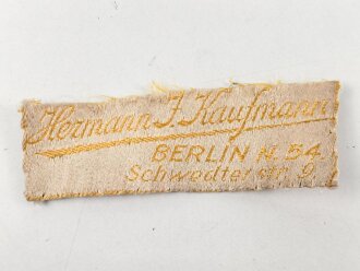 Schneideretikett Maße etwa 2 x 6cm