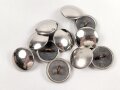11 x  silberner Knopf für eine SA Bluse. Glatt , RZM, 21mm, gebraucht
