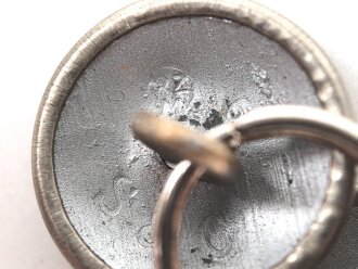 2 Paar  silberner Knopf für die Ärmelenden einer SA Bluse. Glatt , RZM, 21mm, gebraucht
