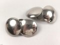 2 Paar  silberner Knopf für die Ärmelenden einer SA Bluse. Glatt , RZM, 21mm, gebraucht