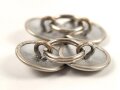 2 Paar  silberner Knopf für die Ärmelenden einer SA Bluse. Glatt , RZM, 21mm, gebraucht