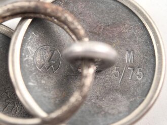 2 Paar  silberner Knopf für die Ärmelenden einer SA Bluse. Glatt , RZM, 21mm, gebraucht