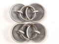 2 Paar  silberner Knopf für die Ärmelenden einer SA Bluse. Glatt , RZM, 21mm, gebraucht