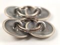 2 Paar  silberner Knopf für die Ärmelenden einer SA Bluse. Glatt , RZM, 21mm, gebraucht