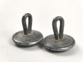 2 x  feldgrauer Knopf mit langer Öse Wehrmacht. Durchmesser 21mm