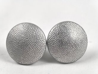2 x  silberner Knopf mit langer Öse Wehrmacht....
