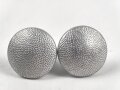 2 x  silberner Knopf mit langer Öse Wehrmacht. Durchmesser 21mm