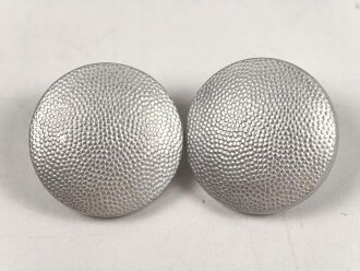 2 x  silberner Knopf OLC 25mm