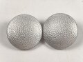 2 x  silberner Knopf OLC 25mm