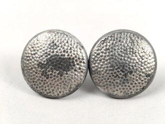 Paar silberne Knöpfe für Schulterstücke  Je 16mm Durchmesser