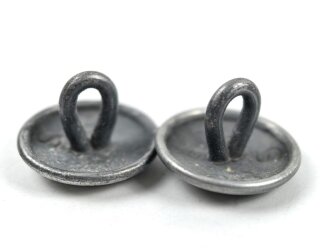 Paar silberne Knöpfe für Schulterstücke  Je 16mm Durchmesser