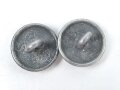 Paar silberne Knöpfe für Schulterstücke  Je 16mm Durchmesser