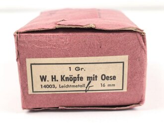 Paar silberne Knöpfe für Schulterstücke  Je 16mm Durchmesser, sie erhalten zwei ( 2 ) Stück aus der originalen Umverpackung