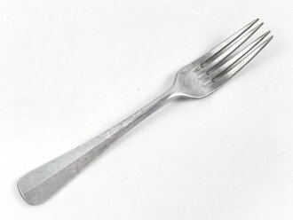 Kantinenbesteck Heer, Gabel aus Leichtmetall, markiert "W.H." ohne Adler
