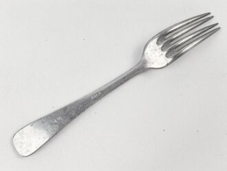 Kantinenbesteck Heer, Gabel aus Leichtmetall, markiert "W.H." ohne Adler