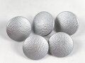 5 x Knopf silbern für zum Beispiel den Waffenrock der Luftwaffe, je 21mm