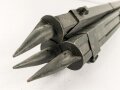 Gestell für optisches Gerät, vermutlich Reichswehr. Standardzapfen für zum Beispiel Scherenfernrohr, Richtkreis usw. Originallack ?