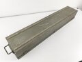 Transportkasten zum Entfernungsmesser 36 der Wehrmacht, Hersteller cxn, aussen überlackiertes Stück. Innen Originallack und sehr guter Inneneinteilung